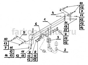 Фаркоп Steinhof для MAZDA CX-7 2006-2012. Артикул M-031