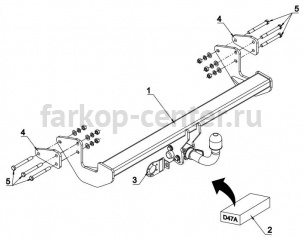 Фаркоп Auto-Hak для MERCEDES-BENZ V-CLASS W447 2014-2019г. Артикул D 47A