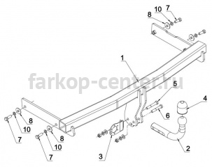 Фаркоп Auto-Hak для VOLKSWAGEN PASSAT B6 2005-2010. Артикул K 48