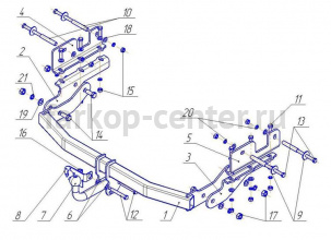 Фаркоп Avtos для HYUNDAI H1 STAREX 2008-2019г. Артикул HY21