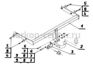 Фаркоп Steinhof для SKODA YETI 2009-2014. Артикул S-355