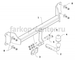 Фаркоп Auto-Hak для BMW X4 F26 2014-2019г. Артикул B 16