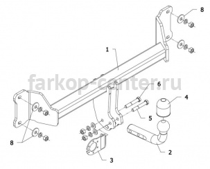 Фаркоп Auto-Hak для BMW X4 F26 2014-2019г. Артикул B 16
