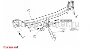 Фаркоп Bosal для AUDI Q7 2005-2015. Артикул 029-741
