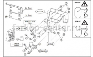 Фаркоп Brink для TOYOTA HILUX 2005-2015. Артикул 522100