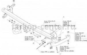 Фаркоп Bosal Russia для FIAT DOBLO 2001-2010. Артикул 2626-A