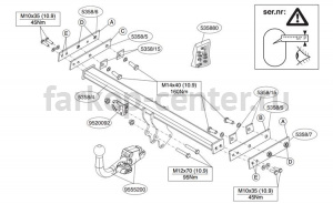 Фаркоп Brink для VOLVO S60 2010-2019г. Артикул 535800