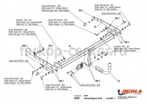 Фаркоп Imiola для RENAULT MEGANE 3 2008-2016. Артикул R-045