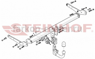 Фаркоп Steinhof для VOLKSWAGEN TIGUAN 2016-2019г. Артикул V-155