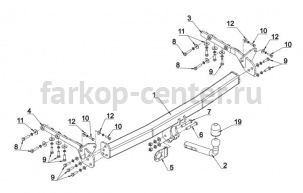 Фаркоп Auto-Hak для NISSAN X-TRAIL T31 2007-2014. Артикул V 67