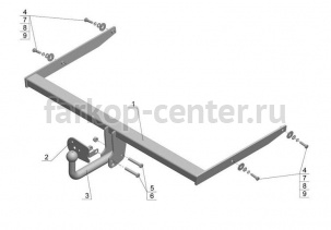 Фаркоп Avtos для FORD FOCUS 2 2004-2011. Артикул FD20