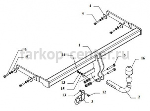 Фаркоп Auto-Hak для RENAULT MEGANE 2 2002-2008. Артикул G 43