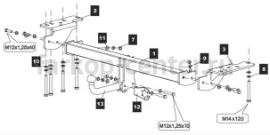 Фаркоп Baltex для LAND ROVER DISCOVERY SPORT 2015-2019г. Артикул 34.3427.12