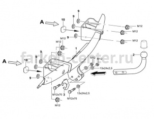 Фаркоп Westfalia для BMW 3-SERIES E90/E91 2005-2011. Артикул 303331600001