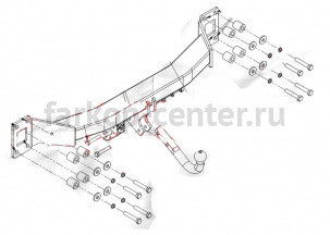 Фаркоп Imiola для VOLKSWAGEN TOUAREG 2002-2010. Артикул A-015