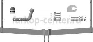 Фаркоп Motodor для SKODA YETI 2009-2014. Артикул 92303-A