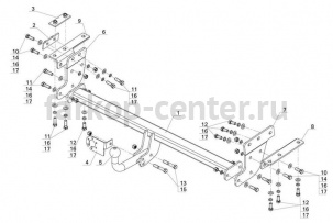 Фаркоп Avtos для NISSAN X-TRAIL T32 2014-2019г. Артикул NS27