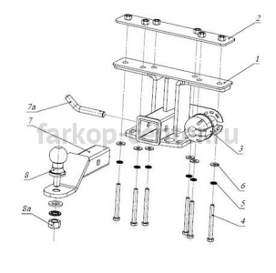 Фаркоп ДЗК для NISSAN PATHFINDER R51 2004-2014. Артикул RA412
