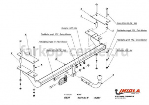Фаркоп Imiola для OPEL ASTRA H хэтчбек 2004-2010. Артикул O-030