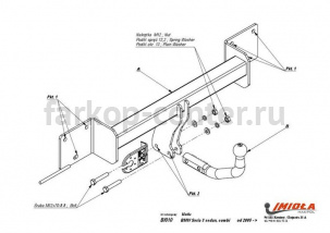 Фаркоп Imiola для BMW 1-SERIES E81/E87 2004-2011. Артикул B-010