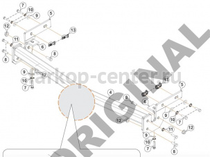 Фаркоп Aragon для PEUGEOT 208 2012-2019г. Артикул E4727AA
