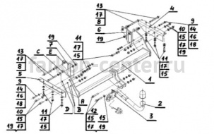 Фаркоп Steinhof для MITSUBISHI PAJERO 2007-2019г. Артикул M-352