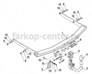 Фаркоп Auto-Hak для MAZDA 3 2009-2013. Артикул M 57V