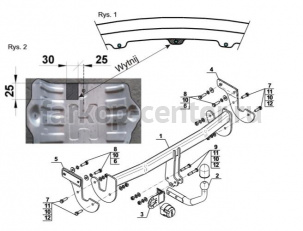 Фаркоп Steinhof для HYUNDAI i40 2011-2019г. Артикул H-249