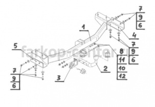 Фаркоп Steinhof для HYUNDAI ix35 2010-2015. Артикул H-247