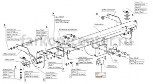 Фаркоп Bosal Russia для PEUGEOT BOXER 2006-2019г. Артикул 2634-F