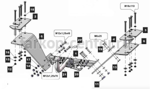 Фаркоп Baltex для HONDA CR-V 2002-2007. Артикул HO-01