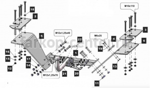Фаркоп Baltex для HONDA CR-V 2002-2007. Артикул HO-01