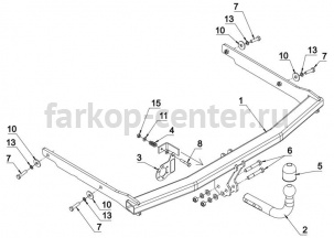 Фаркоп Auto-Hak для FORD C-MAX 2003-2010. Артикул C 44