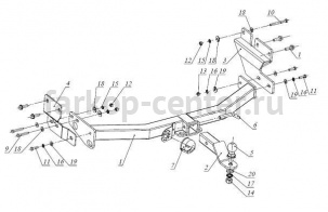 Фаркоп ДЗК для GREAT WALL HOVER H5 2010-2019г. Артикул RA595