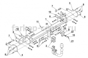 Фаркоп Auto-Hak для MERCEDES-BENZ E-CLASS W213 2016-2019г. Артикул D 57V