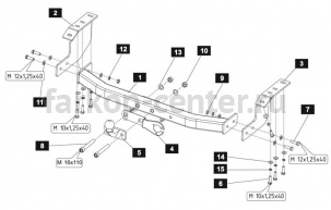 Фаркоп Baltex для MITSUBISHI ASX 2010-2019г. Артикул 14.1905.21