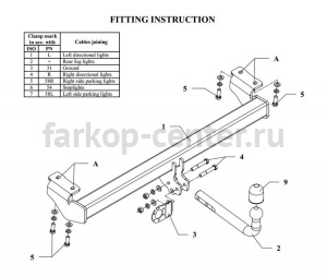 Фаркоп Auto-Hak для TOYOTA RAV4 2000-2006. Артикул 0 41