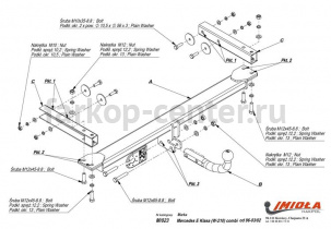 Фаркоп Imiola для MERCEDES-BENZ E-CLASS W210 1995-2002. Артикул M-023