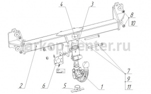 Фаркоп Bosal Russia для BMW X4 F26 2014-2019г. Артикул 4756-AK41