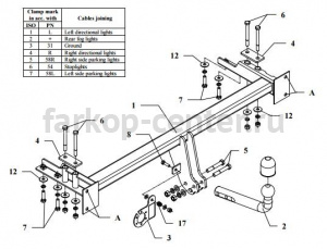 Фаркоп Auto-Hak для CHEVROLET LACETTI универсал 2004-2013. Артикул X 18