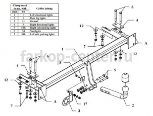 Фаркоп Auto-Hak для CHEVROLET LACETTI универсал 2004-2013. Артикул X 18