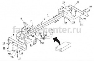 Фаркоп Auto-Hak для HONDA CIVIC 2012-2016. Артикул Y 37A