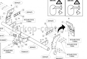 Фаркоп Brink для FIAT FULLBACK 2016-2019г. Артикул 604400
