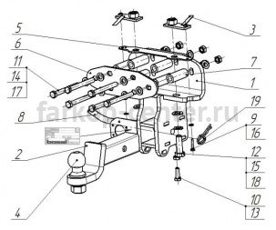 Фаркоп Bosal Russia для LEXUS LX 2007-2019г. Артикул 3010-E