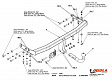 Фаркоп для NISSAN PRIMERA. P12  универсал с 2001 по 2007 г.в.