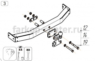 Фаркоп Bosal Russia для LEXUS GX 2009-2019г. Артикул 3090-FL