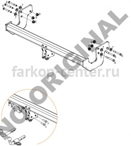 Фаркоп Aragon для MERCEDES-BENZ V-CLASS W447 2014-2019г. Артикул E4125AA
