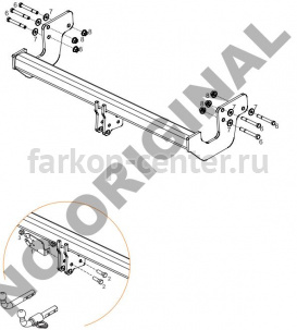 Фаркоп Aragon для MERCEDES-BENZ V-CLASS W447 2014-2019г. Артикул E4125AA