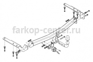 Фаркоп Steinhof для TOYOTA HIGHLANDER 2010-2014. Артикул T-141
