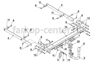 Фаркоп Auto-Hak для MERCEDES-BENZ E-CLASS W212 2009-2016. Артикул D 43V